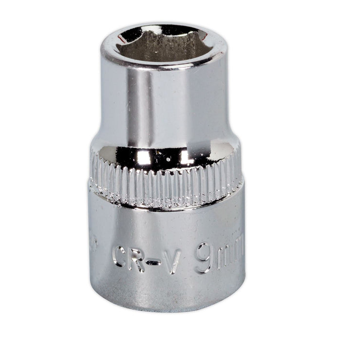 Sealey WallDrive Socket 9mm 3/8"Sq Drive Fully Polished SP3809 Sealey  - Dynamic Drive