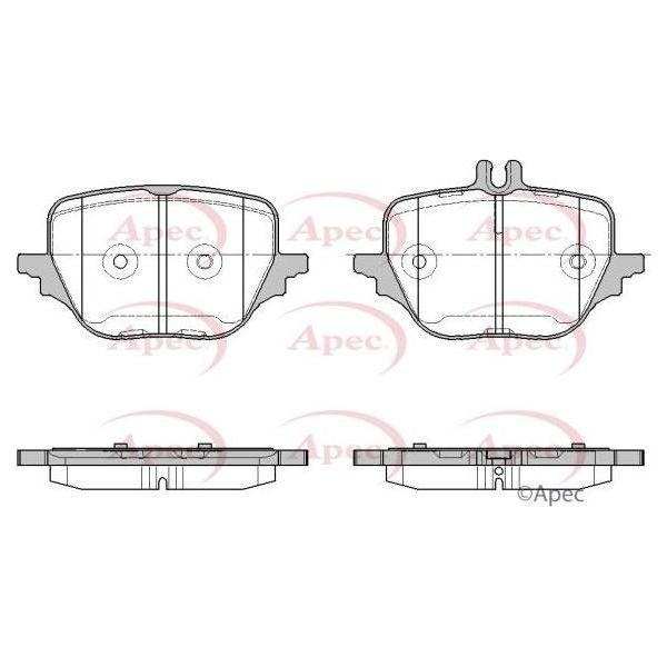 APEC Brake Pads (Rear) (R90) PAD2457 fits Mercedes-Benz C-Class GLC C-Class