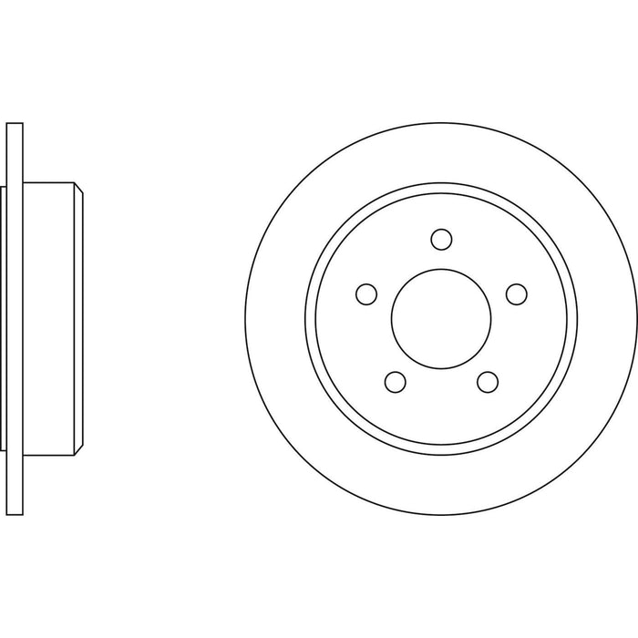 Genuine APEC Rear Brake Discs & Pads Set Solid for Ford Explorer