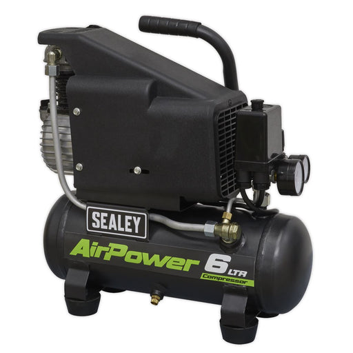 Sealey Air Compressor 6L Direct Drive 1hp SAC0610E Sealey  - Dynamic Drive