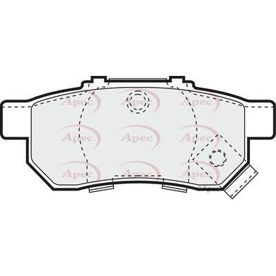 Apec Brake Pads Rear Fits Honda Civic Jazz