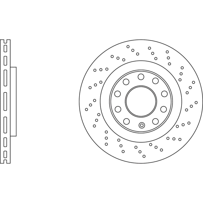 Apec Brake Disc Front Fits Audi A4 S4