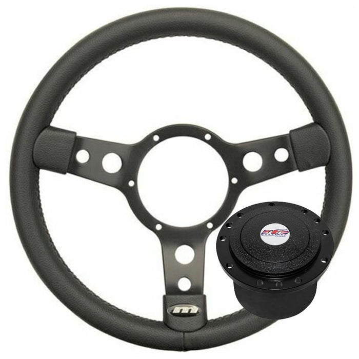 13" Mountney Leather Steering Wheel + boss kit for VW Golf / Polo 1982-1989 Mountney  - Dynamic Drive