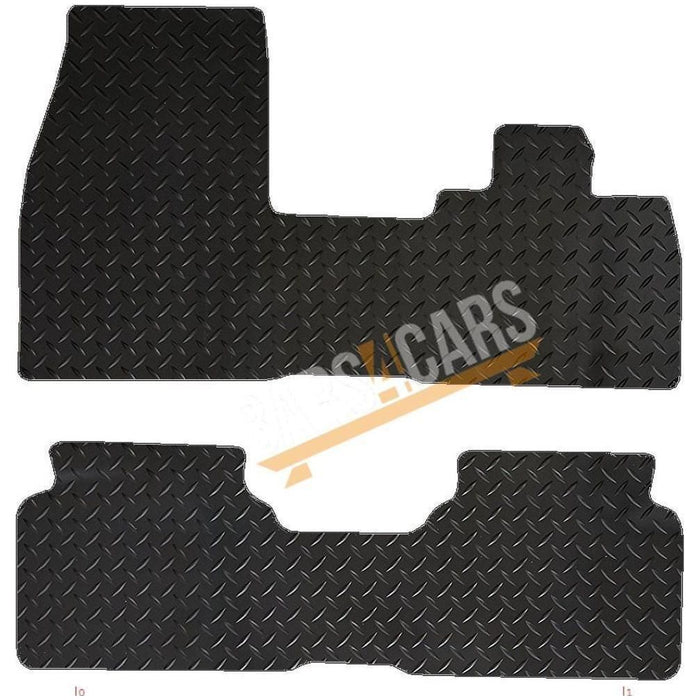 Blue Trim TailoBlue Black Rubber Car Mats for Bmw I3 Electric Set of 2xl UKB4C  - Dynamic Drive