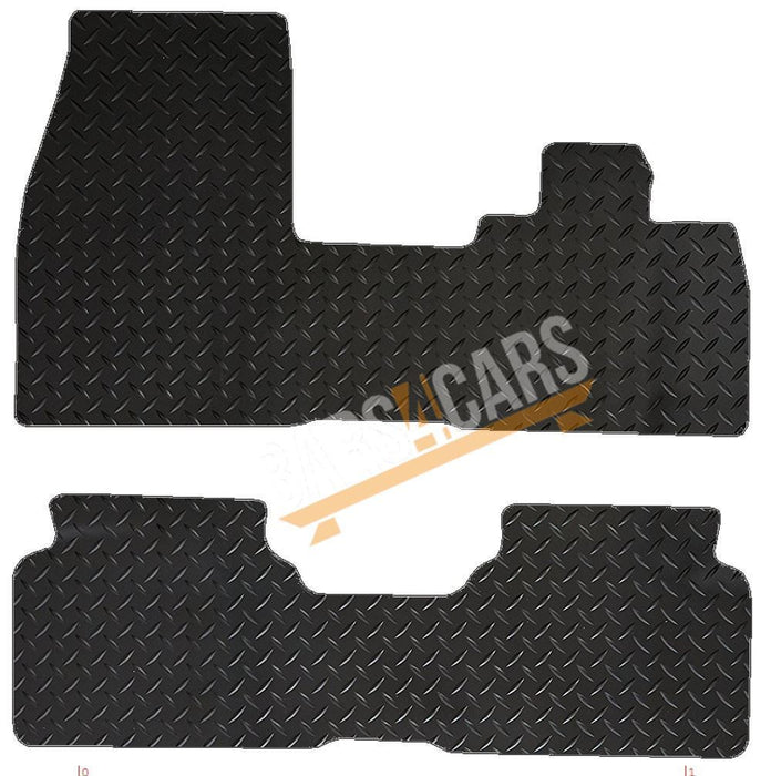 Blue Trim Tailored Black Rubber Car Mats for Bmw I3 Electric Set of 2xl UKB4C  - Dynamic Drive