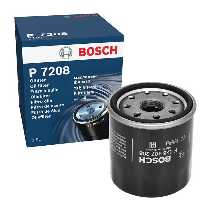 Genuine Bosch Car Oil Filter P7208 fits Toyota Aygo VVTi - 1.0 - 14- F026407208