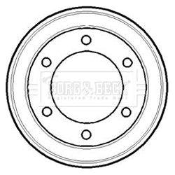 Genuine Borg & Beck Brake Drum fits Ford Transit rear 91 BBR7084 Borg & Beck  - Dynamic Drive