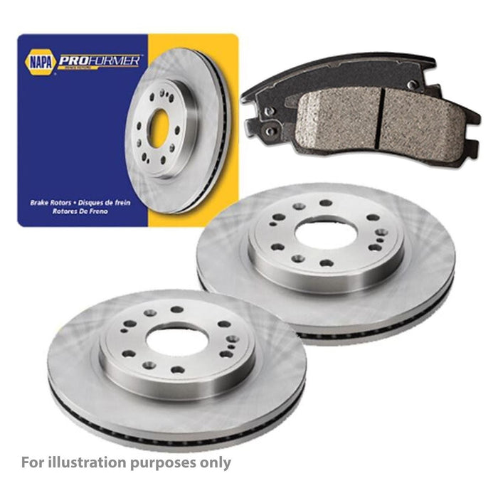 NAPA Front Brake Discs & Pads Set Vented for Ford Tourneo Connect / Grand