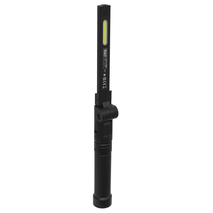 Sealey Rechargeable Aluminium Folding Pocket Light 2 COB & 1 SMD LED LED02G Sealey  - Dynamic Drive