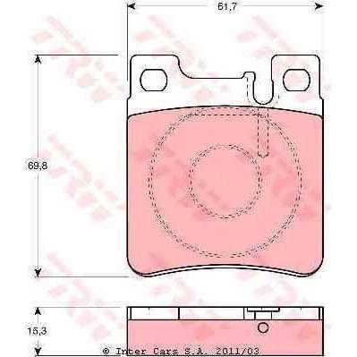 Genuine TRW Brake Pads (Rear) (R90) GDB1123