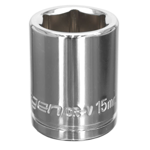 Seigen by Sealey WallDrive Socket 15mm 3/8"Sq Drive S0582 Sealey  - Dynamic Drive