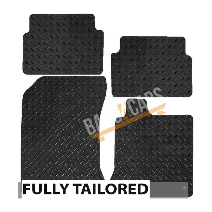 Blue Trim TailoBlue Rubber Car Mats for Renault Laguna 08 ON Set of 4 With 2 Clips UKB4C  - Dynamic Drive