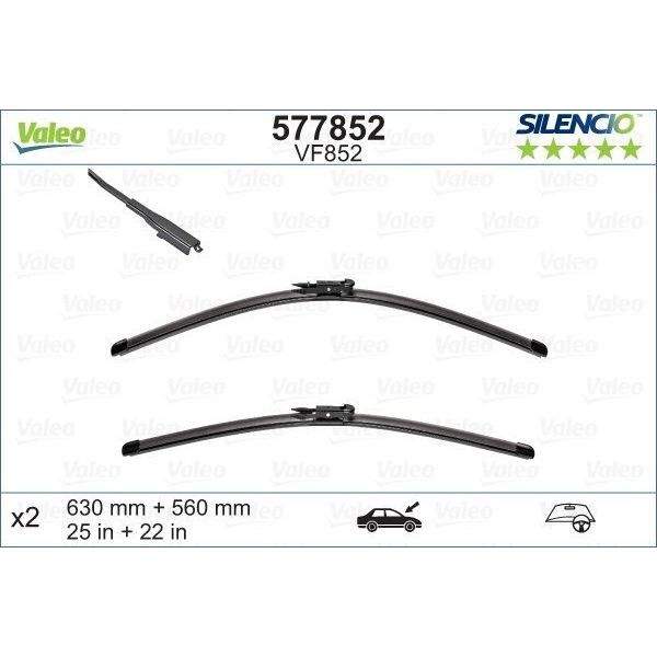 Valeo Wiper Blades Kit 577852 Automotive Part fits Mercedes Benz S Class 222 Valeo  - Dynamic Drive