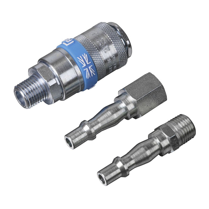 AIR TOOL COUPLING KIT 3PC 1/4inchBSP PCL  - Dynamic Drive