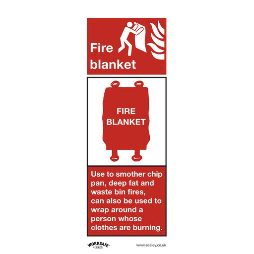 Sealey Safe Conditions Safety Sign Fire Blanket Rigid Plastic SS53P1 Sealey  - Dynamic Drive