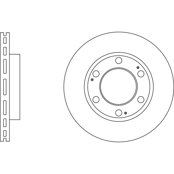 Genuine APEC Front Brake Discs & Pads Set Vented for Ssangyong Rexton