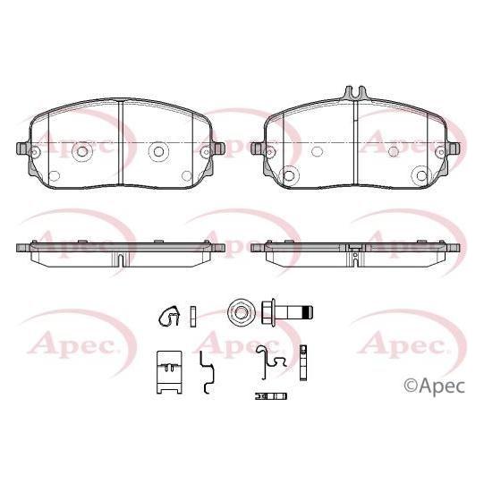 APEC Brake Pads (Front) (R90) PAD2633 fits Mercedes-Benz