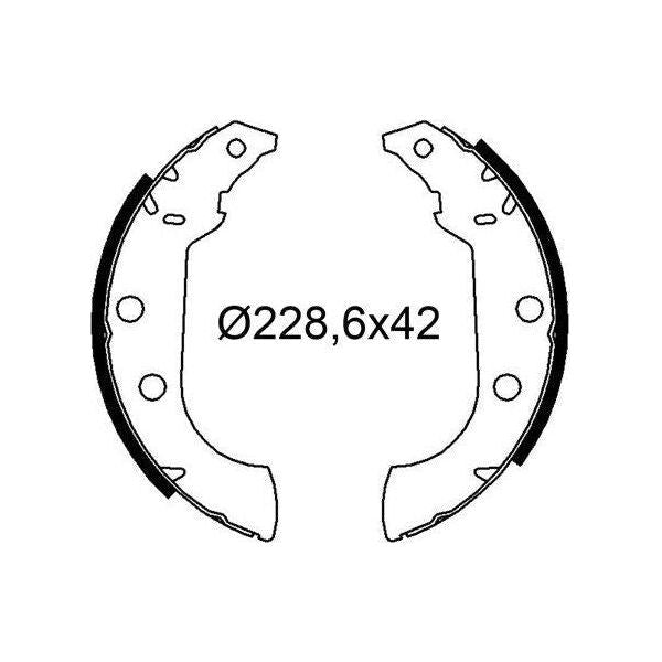 Valeo Drum Brake Shoes 564272 Automotive Part fits Peugeot Valeo  - Dynamic Drive