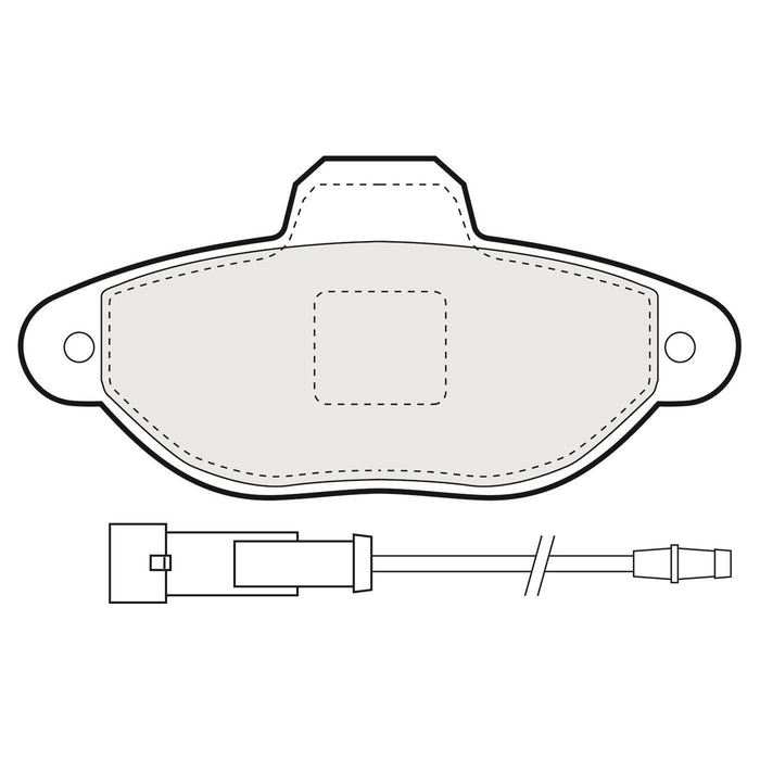 Genuine APEC Front Brake Discs & Pads Set Solid for Fiat Panda