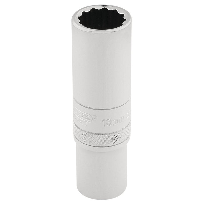 Draper HI-TORQ 12 Point Deep Socket, 3/8" Sq. Dr., 12mm 32822