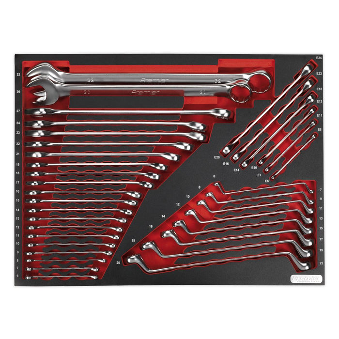 Sealey Tool Tray with Spanner Set 35pc TBTP03 Sealey  - Dynamic Drive