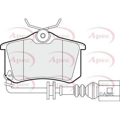 Apec Brake Pads Rear Fits Seat Ibiza Skoda Fabia VW Caddy Golf Polo