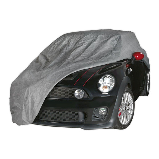 Sealey All Seasons Car Cover 3-Layer Small SCCS Sealey  - Dynamic Drive