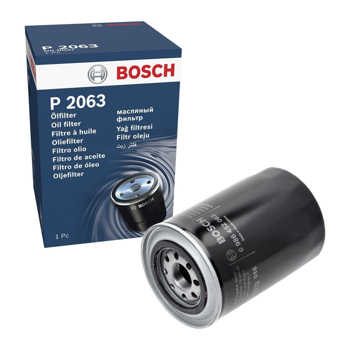 Genuine Bosch Car Oil Filter P2063 fits Mitsubishi Shogun TDiC - 2.8 - 94-00 098