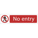 Draper No Entry' Prohibition Sign, 200 x 50mm 73161 Draper  - Dynamic Drive