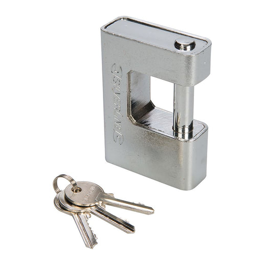 Silverline Close Armoured Shutter Lock Padlock 90mm Silverline  - Dynamic Drive