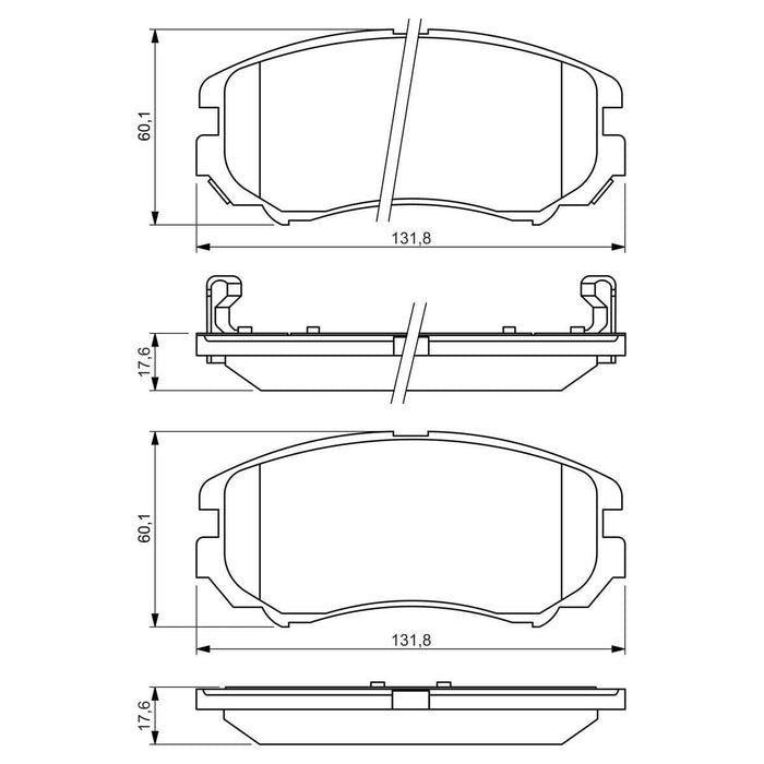 Genuine Bosch Brake Pad Set Bp953 fits KIA Soul CRDi - 1.6 - 08-14 0986424815