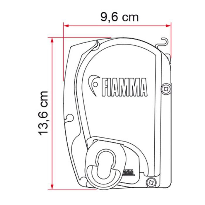 Fiamma F45 L Winch Awning Wind Out 550 Titanium Case Royal Grey Fabric