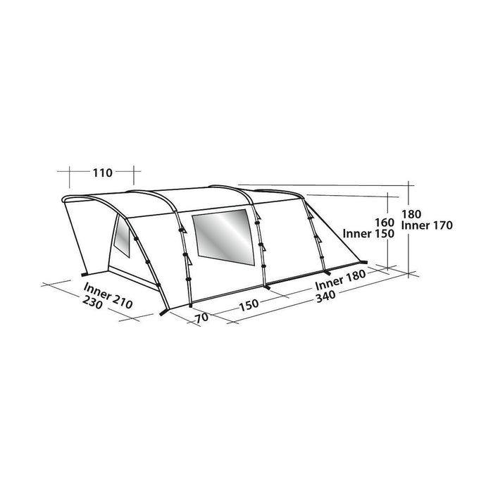 Easy Camp Palmdale 300 3 Berth Pole Tent Easy Camp  - Dynamic Drive