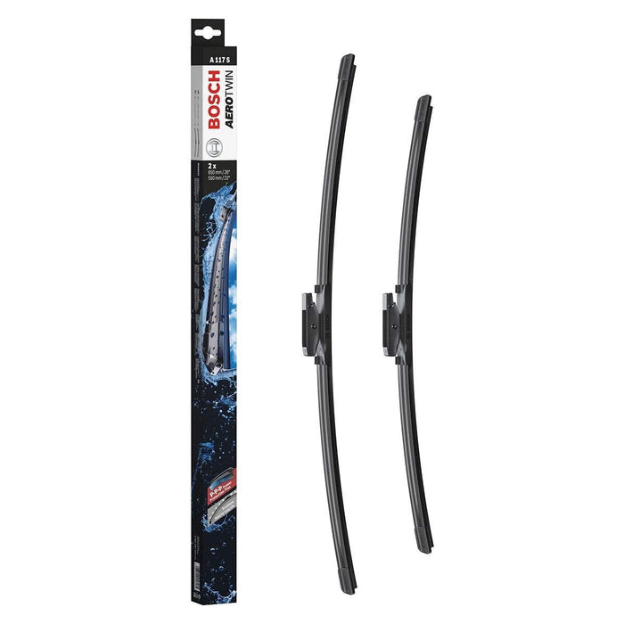 Bosch Front Windscreen Wiper Blades Set A117S GENUINE BOSCH