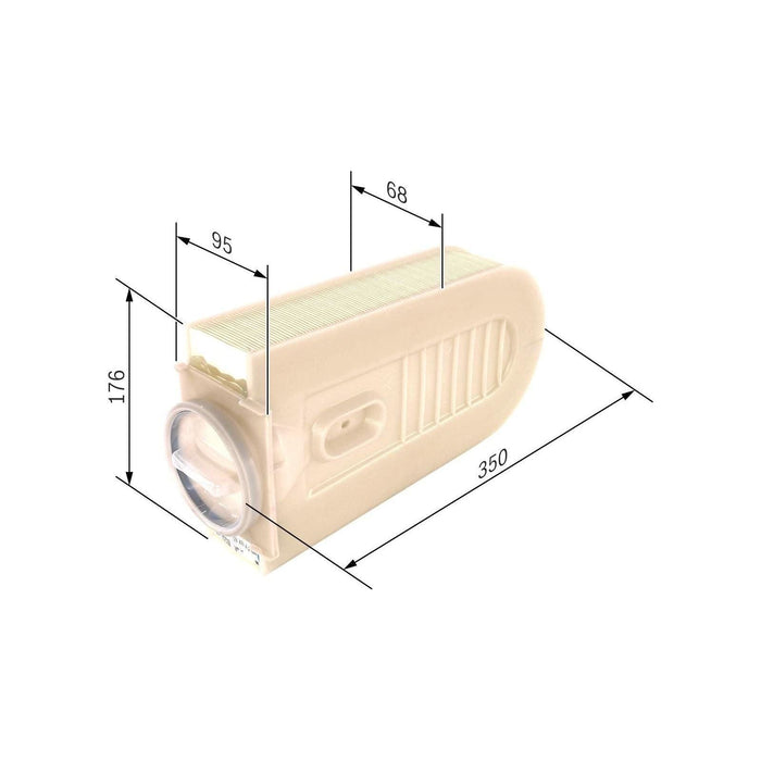 Bosch Car Air Filter S0432 fits Mercedes-Benz E E220 CDi|CDi BlueEFFICIENCY - 2.