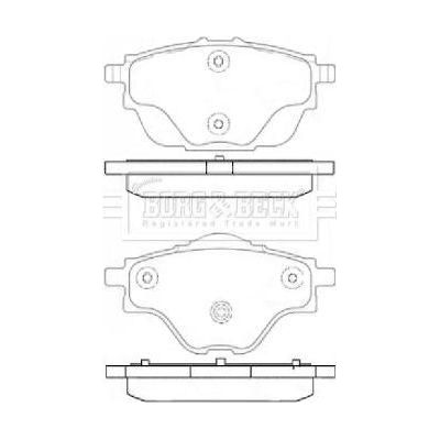 Genuine Borg & Beck Rear Brake Pads fits Citroen C4 Picasso II 0213 BBP2451 Borg & Beck  - Dynamic Drive