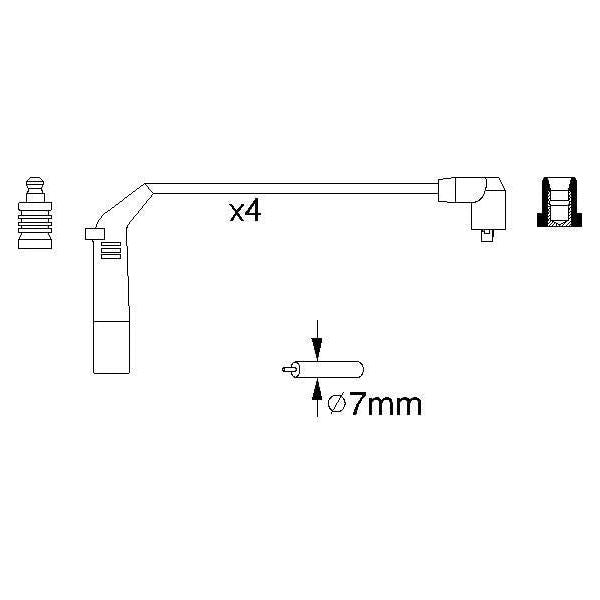 Genuine Bosch Ignition Lead B898 fits Hyundai Getz - 1.3 - 02-05 0986356898