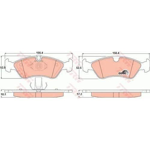 Genuine TRW Brake Pads (Front) (R90) GDB1300 TRW  - Dynamic Drive