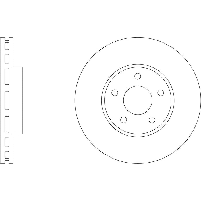 Genuine APEC Front Brake Disc & Pads Set Vented for Ford Focus