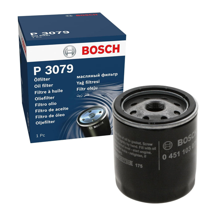 Genuine Bosch Car Oil Filter P3079 fits Vauxhall Zafira - 1.6 - 99-05 0451103079