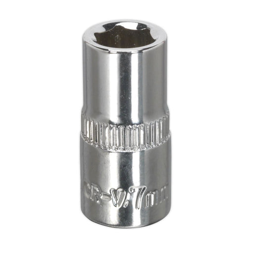 Sealey WallDrive Socket 7mm 1/4"Sq Drive Fully Polished SP1407 Sealey  - Dynamic Drive