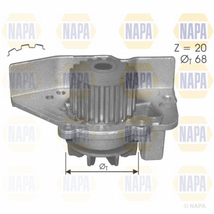 Genuine NAPA Water Pump for Fiat Lancia Citroen Peugeot 120193