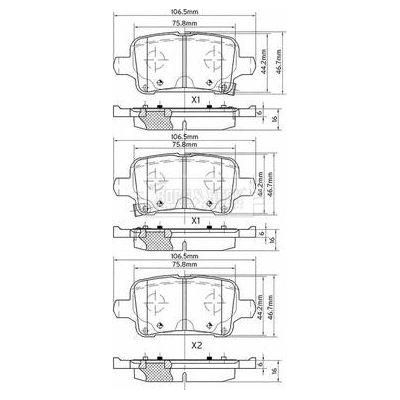 Genuine Borg & Beck Rear Brake Pads fits GM Astra VIIIK 0615 BBP2579 Borg & Beck  - Dynamic Drive