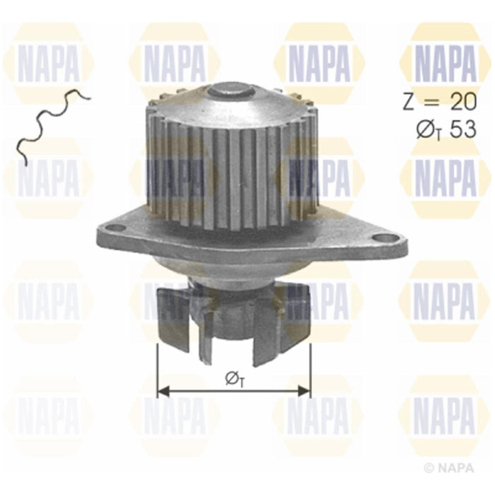 Genuine NAPA Water Pump for Citroen Peugeot Rover 120147