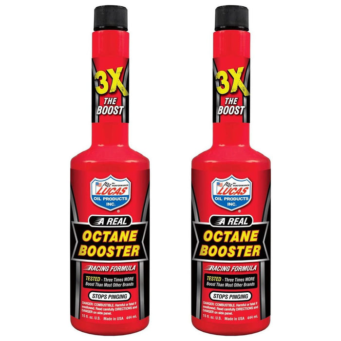 2 x  Lucas Octane Booster 444ml Boost Racing Formula Petrol Fuel Additive 13 UKB4C  - Dynamic Drive