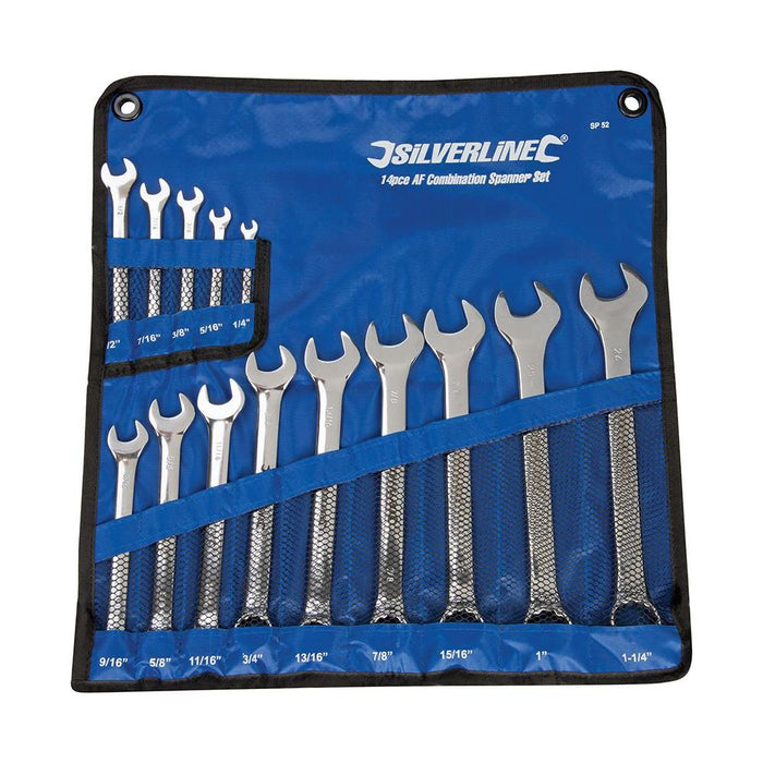 Silverline Combination Spanner Set 14pce 1/4 - 1-1/4"