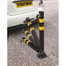 2x Square Heavy Duty Folding Bolt Down Security Parking Post Bollard Driveway UKB4C  - Dynamic Drive