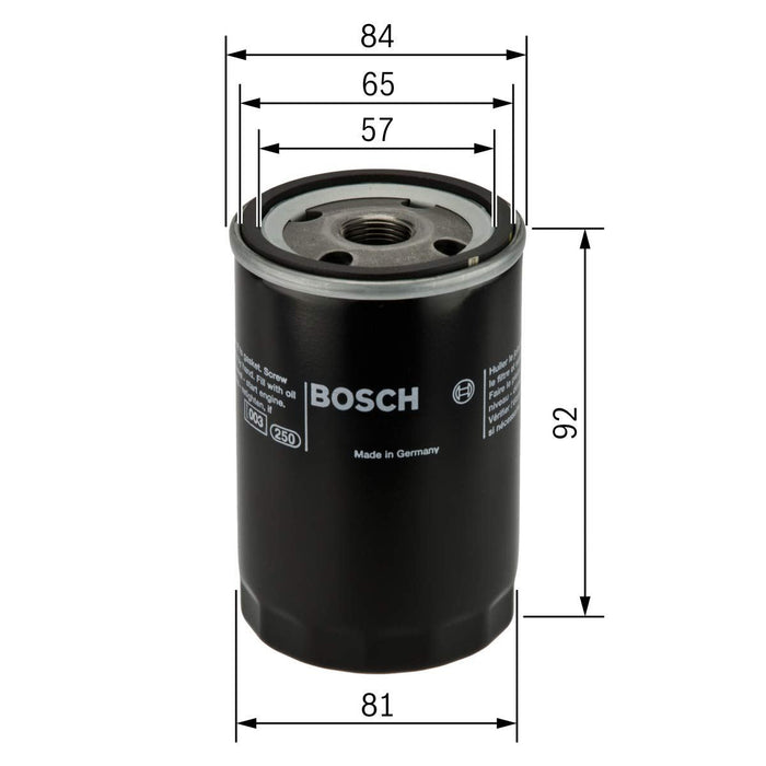 Genuine Bosch Car Oil Filter P2036 fits Vauxhall Astra TD - 1.7 - 91-98 09864520