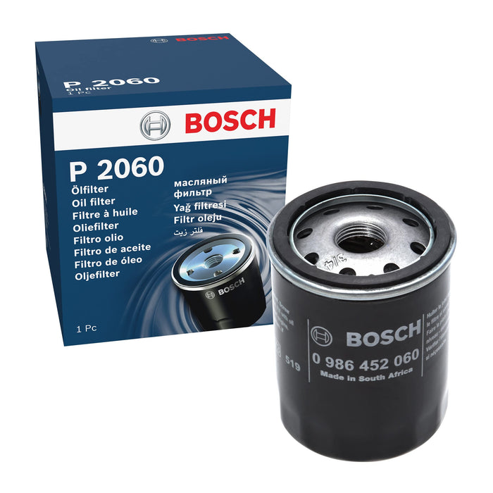 Genuine Bosch Car Oil Filter P2060 fits Nissan Micra - 1.2 - 03-10 0986452060