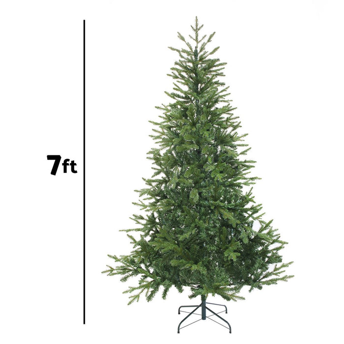 Dellonda Artificial 7ft/210cm Hinged Christmas Tree with 1000+ PE/PVC Tips Dellonda  - Dynamic Drive